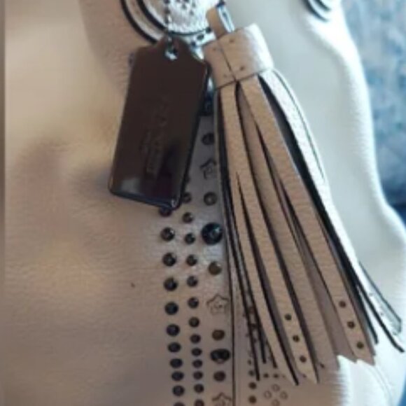 COACH Edie Leather Shoulder Bag Satchel/Shoulder Bag - Picture 6 of 13